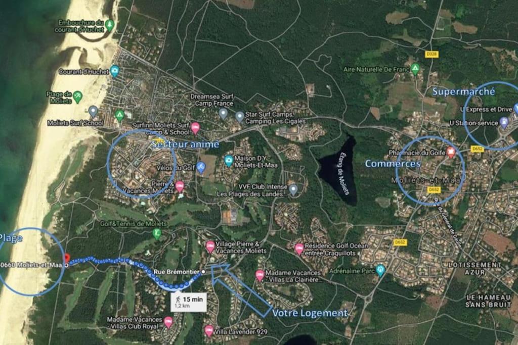 Vue Golf Dans Residence Nature "Sympalappart" Moliets-et-Maa Ngoại thất bức ảnh